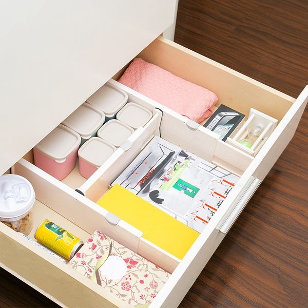 

3pcs drawer dividers organizer multiuse adjustable drawers partition board for wardrobe-l other housekeeping organization