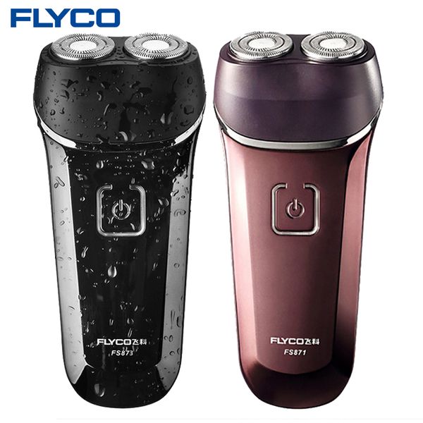 

flyco rechargeable electric shaver stainless steel blade heads shaving razors face care men beard trimmer barber machine fs872