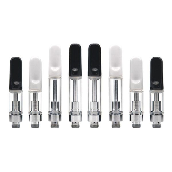 

TH205 Carts Cartridges Empty Vape Pen Cartridges Ceramic Coil Carts 0.5ml 0.8ml 1.0ml Vaporizers Ceramic Tip With Foam PVC Tube Packaging