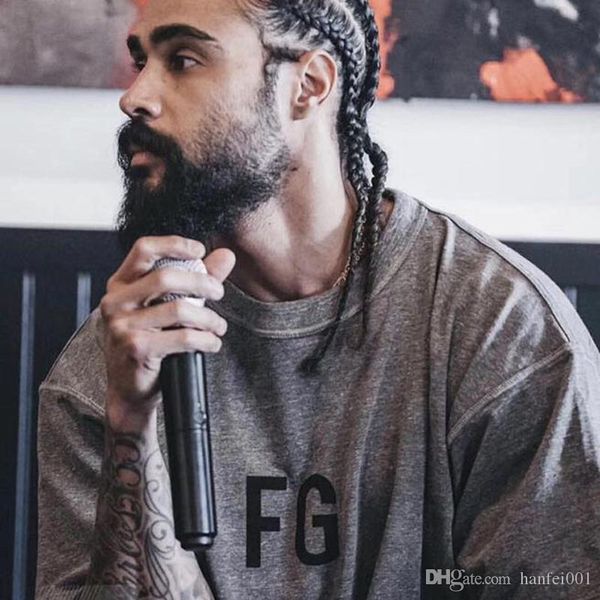 

19ss страх божиего 6th изнанка фг письмо печатной футболка вскользь противотуманный gsummer дышащего с коротким рукавом hip hop street скейт, White;black