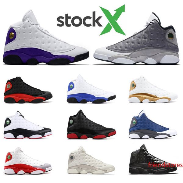 

stock x 2020 mens basketball shoes 13s court purple hyper royal atmosphere grey black cat he got game mens sports sneakers size 7-13