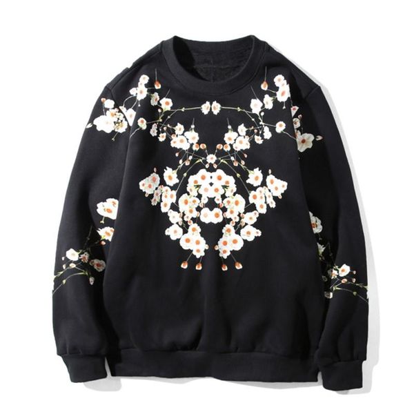 

19fw роскошные дизайнерские кофты мода печати высокое качество мужчины женщины толстовки унисекс дизайнер с длинным рукавом черный размер s, Black