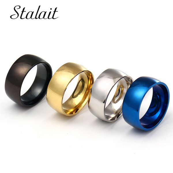 

2/4/6/8mm size 5-13 simple circle stainless steel ring wedding bands rainbow blue gold titanium steel male & female couple ring, Golden;silver
