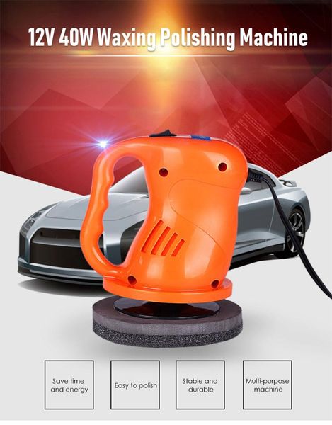 

original 12v 40w auto car polisher electric waxer kit car waxing polishing machine