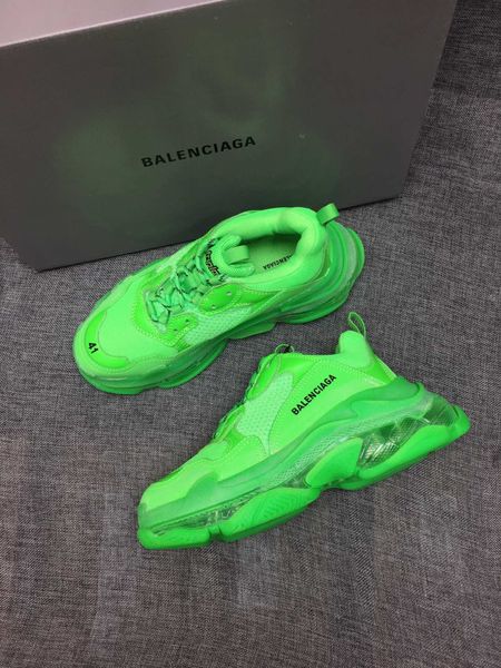 

paris high-end luxury women's men's triple air cushion platform men's shoes jogging casual shoes outdoor sports basketball sh, Black