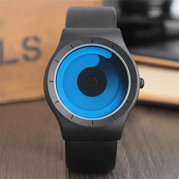 

new concept watch minimalist style cool color spiral turntable novel stylish wristwatch geek fans gift male female clock relogio ly191213, Slivery;brown
