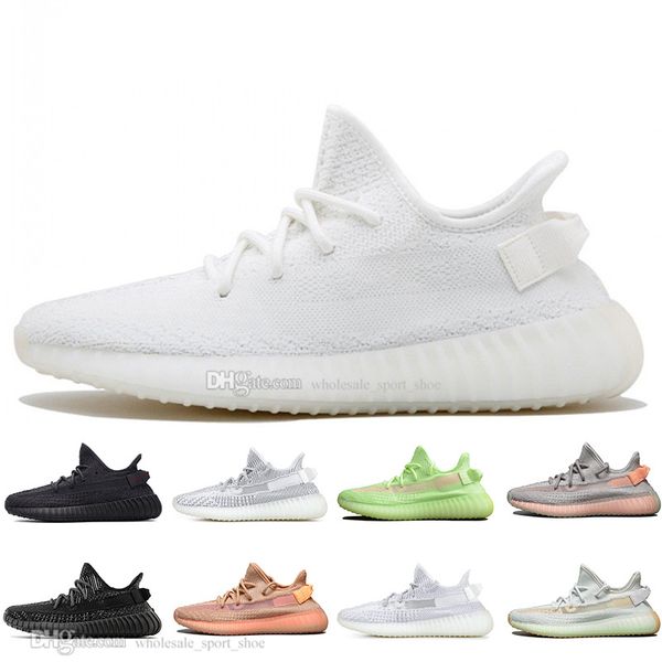 

2019 Kanye West Clay V2 Static Reflective GID Glow In The Dark Mens Running Shoes Hyperspace True Form Women men Sports Designer Sneakers