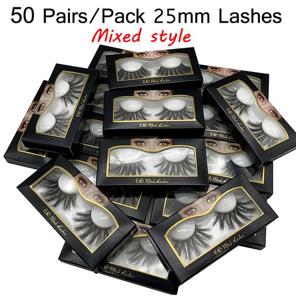 

10/20/30/50 pairs 25mm lashes wholesale eyelash extension supplies 25 mm false eyelashes thick strip 6d mink lashes maquillaje