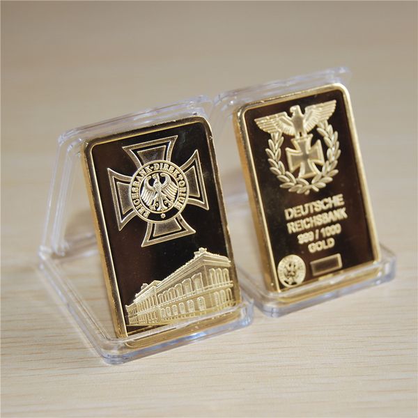 

new 1 oz 24k gold german iron cross bar deutsche reichsbank coin 999 1000 eagle bullion bar sale 1pcs