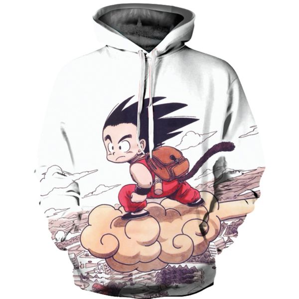 

3d hoodies mens womens anime dragon ball z hooded db sweatshirts kid goku 3d printed pullover outerwear h22wdke, Black