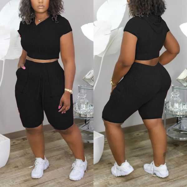 

yoga outfits summer 2 piece set women casual tshirt shorts two-piece suit loose crop and sets two tracksuit, White;red