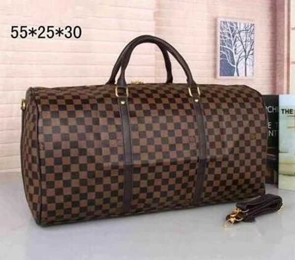 

2019 men duffle bag women travel bag keepall hand luggage luxury de igner travel bag men pu leather handbag large cro body bag 55cm