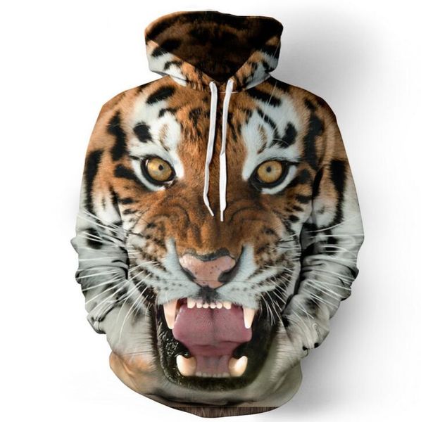 

2018 new style 3d printed tiger men discount men cotton hoodies on ing, Black