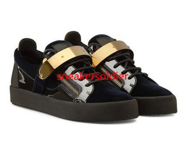 

2020 new high-quality men's new party fashion leather sneakers couple leather high-studded shoes casual flat shoes red sole luxu, Black