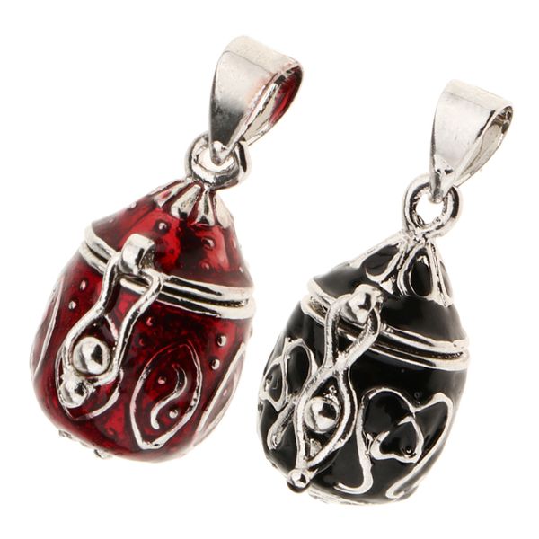

2 pieces enamel openable cremation keepsake urn pendant for chain necklace, Silver