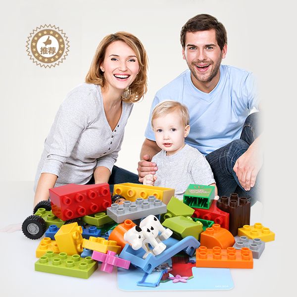 

big particle puzzle building blocks diy children toy creative random assembly toys various cute styles for baby education gift