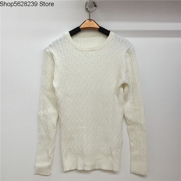 

money foundation versatile pure cotton long sleeve round neck knitting shirt backing sweater female batch, White;black