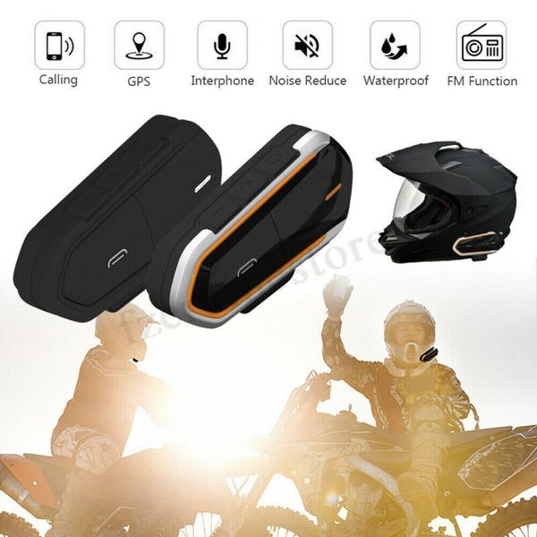 

2020 new waterproof 1000m bt-s2 motorcycle helmet bluetooth headset motorbike outdoor helmet headset set motorcycle electronics