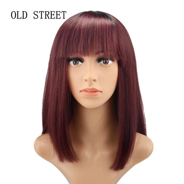 

straight synthetic wig 13 inches deep part long wigs ombre cosplay wigs synthetic lace for black women