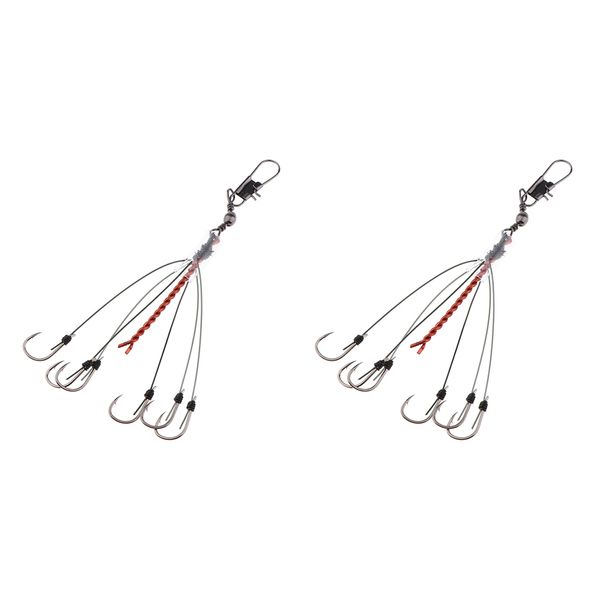 

2 set high carbon steel fishing explosion hook fishhooks with 12pcs strong hooks