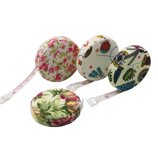 

150cm/60inch new portable retractable ruler tape measure fabric covered tailor ruler sewing tools accessories, Black