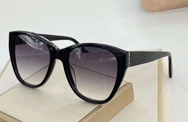 

бабочка солнцезащитные очки 5412 черный серый затушеванный 58мм де люнеты де солей женские очки новый с коробкой, White;black