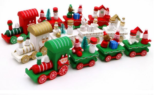 

christmas decorations 3 colors wooden carriage train ornament kids toy holiday birthday gift for home supplies