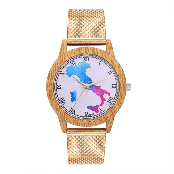 

fashionable charming quartz watch ladies casual big round wrist watch jewelry accessories decorationt387-f, Slivery;brown