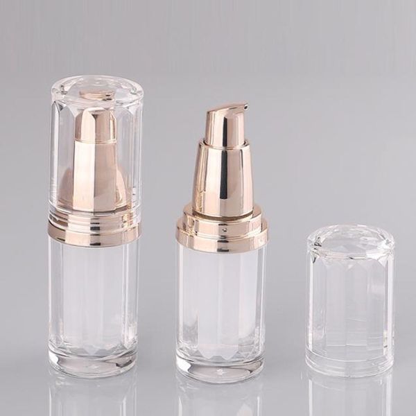 

10ml acrylic essential oil pump bottle lotion container vials portable empty cosmetic packaging fast shipping f3590