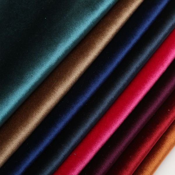 

width 150cm wholesale upholstery sofa cover thick solid color diy curtain velvet fabric by the yard2, Black;white