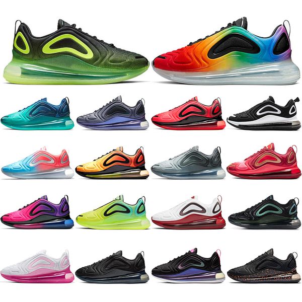 

new shoes full cushioned men women neon triple black be true noen carbon grey sunset metallic silver chaussures running shoes 36-45