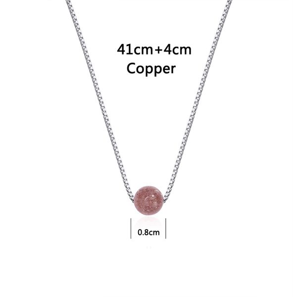 

fashion choker necklaces heart love ball chain bead charming necklace women christmas gift copper steel jewelry gift for women, Silver