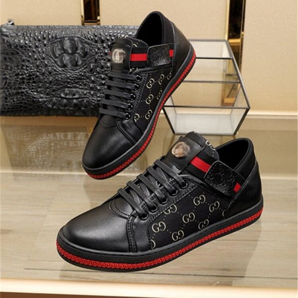 

luxury the new brands men's casual low help shoesand classic lace-up shoes design two styles,warm and comfortable ankle, Black