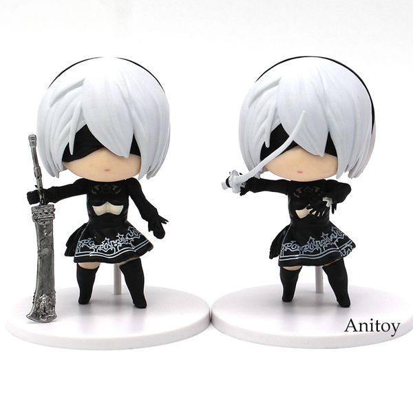 

нир: automata 2b yorha no.2 тип b yorha статическая искусства pvc figure коллекционная модель игрушки 9см t200603