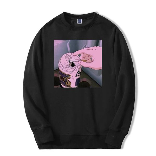 

autumn winter new arrival sweatshirts men fashion harajuku anime hoodie hip hop casual o-neck bodywarmer pullover men streetwear, Black