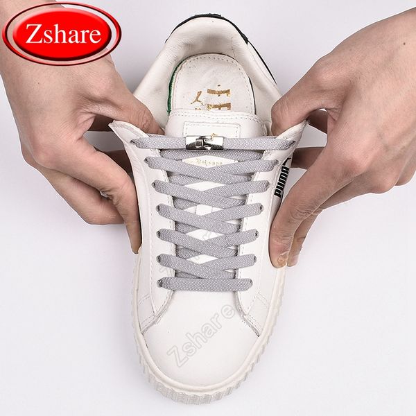 

elastic shoelaces cross buckle locking shoelace flat shoe laces no tie outdoor leisure sneakers quick safety lazy laces unisex, Black