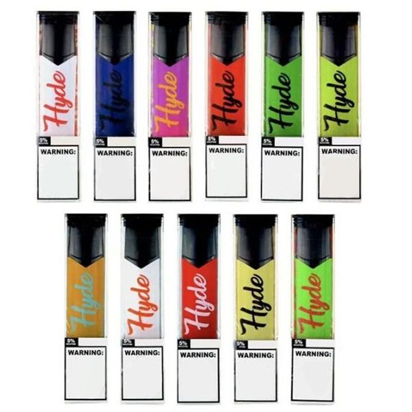 

HYDE Disposable Device Pod Kit 380mAh Battery 1.8ml Cartridge Vape Pen VS POP Bar Puff Posh Plus Glow DHL