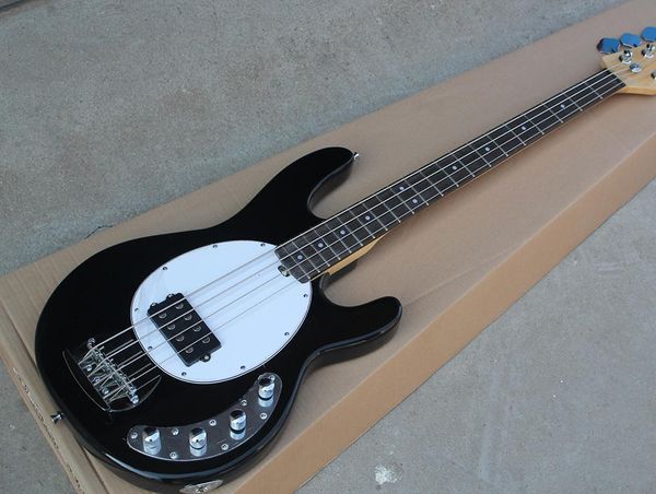 

2018 Factory Custom 4-струнная черная электрическая бас-гитара с палисандровой накладкой,