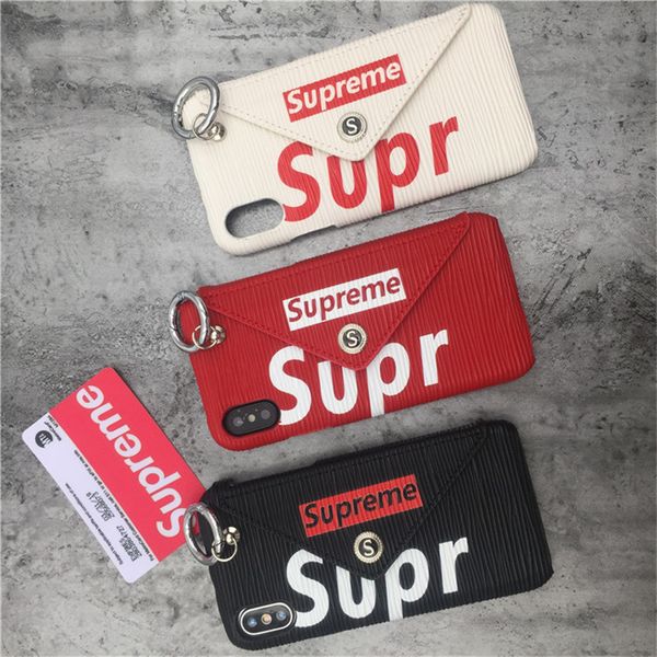 

Sup Марка мода телефон чехол для iphone 6 6plus 7 7plus 8 8plus с держателем карты чехол для iphone X XS max XR