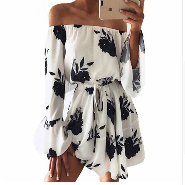 Acheter Aliexpress Ebay Europe Explosion De Commerce Source Word Epaule Sexy Dos Nu Robes Robe De Plage Robe Q190523 De 1536 Du Yiwang05