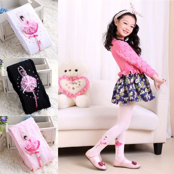 

toddler girls dance socks fashion cotton knit base stretch jacquard princess embroidered lace socks sweat absorb dance socks 2-8t 04, Pink;yellow