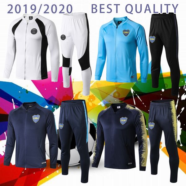 

2019 camisetas de futbol boca juniors спортивные костюмы 19/20/21 psg спортивный костюм футбольная куртка mbappe survêtement jordam, Black