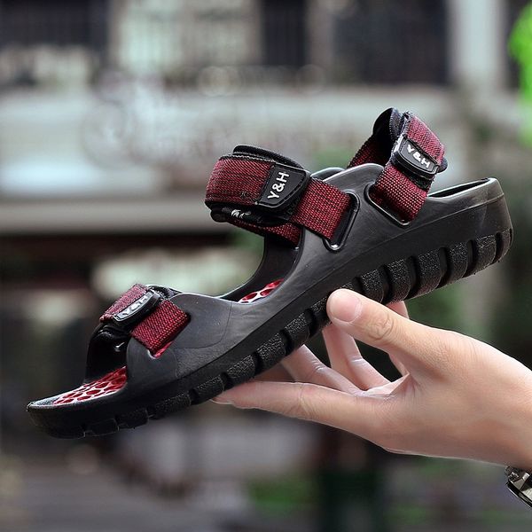 

fashion leisure men's sandals canvas basic front rear strap summer shoes low mixed colors casual men beach shoes, Black