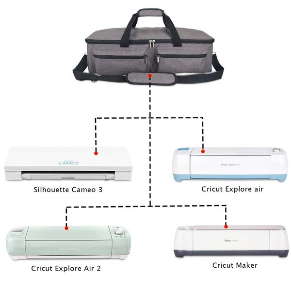 

carrying bag compatible with cricut explore air 2, storage tote bag compatible with silhouette cameo 3 and supplies