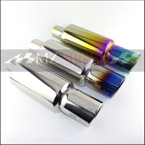 

car muffler exhaust pipe tip polished stainless steel burnt tip and 3"inlet to 90mm outlet exhaust muffler