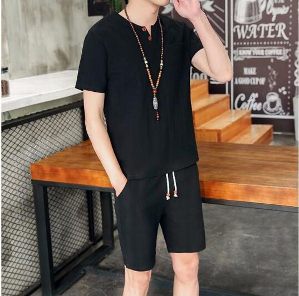 

2019 -4xl tracksuit for men summer casual short sport tracksuit men's outfit suit fashion t-shirt and shorts, Gray
