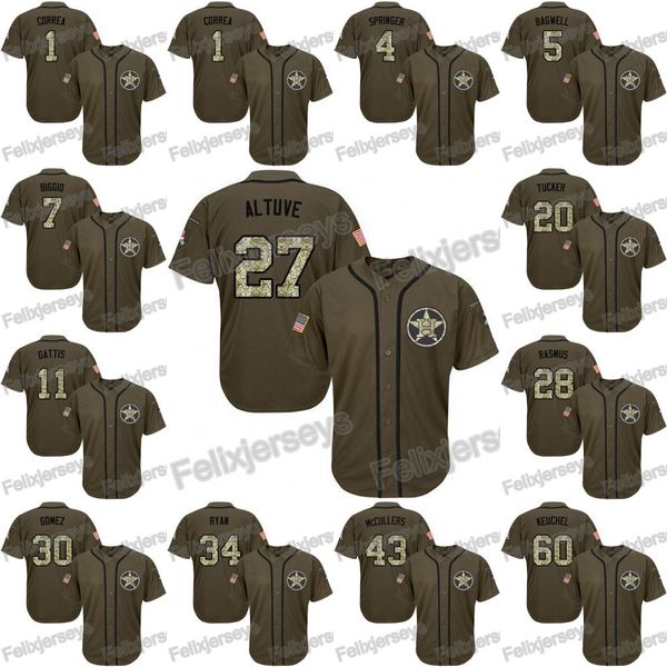 

Houston 27 Jose Altuve 11 Evan Gattis Nolan Ryan Craig Biggio Jeff Bagwell George Springer Carlos Correa Astros Custom Baseball Jersey