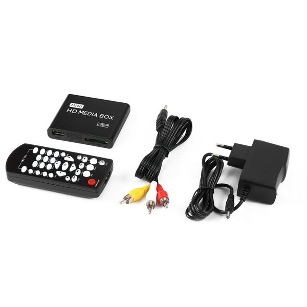 

mini media player box tv video multimedia player full hd 1080p usb remove support mkv rm-sd usb sdhc mmc hdd-hdmi au eu us plug