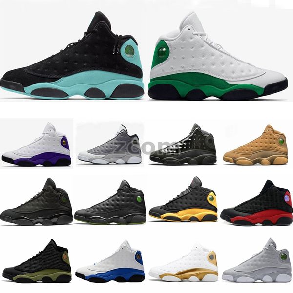 

2020 lucky island green 13 mens basketball shoes 13s celtics hyper royal court purple love and respect phantom bred trainers sports sneakers