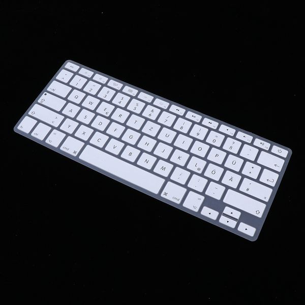 

premium quality soft silicone keyboard protector cover skin, german phonetic keyboard film compatible for 13/15inch us macbook